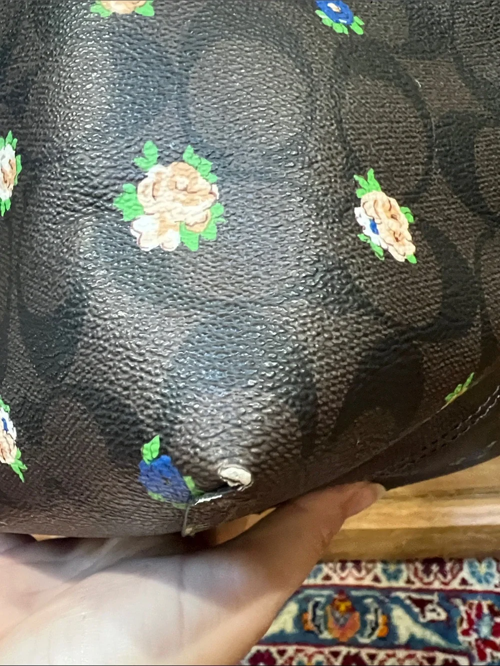 Coach C7274 City Tote Signature Canvas Vintage Mini Rose Print